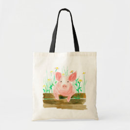 Roze Varken Barnyard Boerderij Dierenvarken Tote Bag
