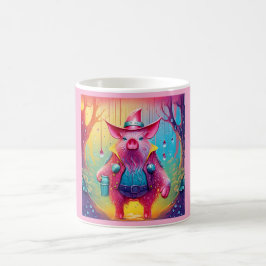 Roze Varken De Cowboy Koffiemok