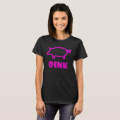 Roze Varken  Effect met inkt T-shirt (Voorkant volledig)