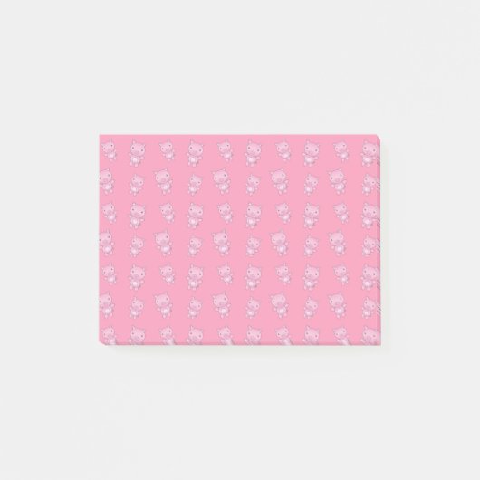 Roze varkenspatroon post-it® notes (Voorkant)