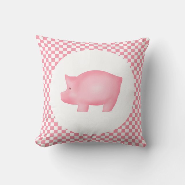 Roze varpijp kussen (Voorkant)
