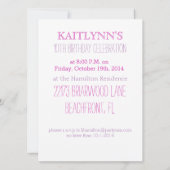 Roze veel hartengymnast kaart (Achterkant)