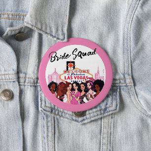 Roze Vegas Bachelorette Party Ronde Button 4,0 Cm