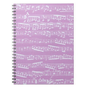 Roze vel Muziek Notitieboek