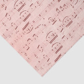 Roze  vel muziek tissuepapier (Detail)