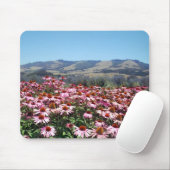 Roze veldmousepad muismat (Met muis)