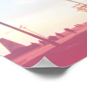 Roze Venice Beach Poster (Hoek)