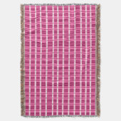 Roze Venster Pane Hedendaagse Print Deken (Voorkant Verticaal)