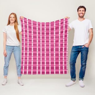 Roze Venster Pane Hedendaagse Print Fleece Deken