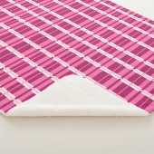 Roze Venster Pane Hedendaagse Print Sherpa Deken (3/4)