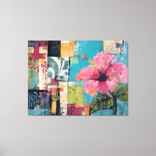 Roze ventilator Abstract Canvas Afdruk (Voorkant)