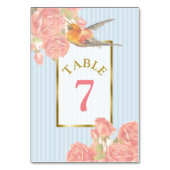 Roze  Ventilator Bird Weduwetabel Kaart (Achterkant)