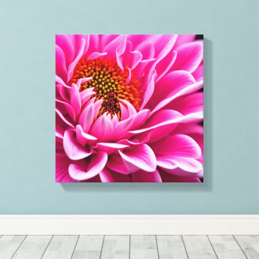 Roze ventilator canvas afdruk (Insitu (Houten vloer))