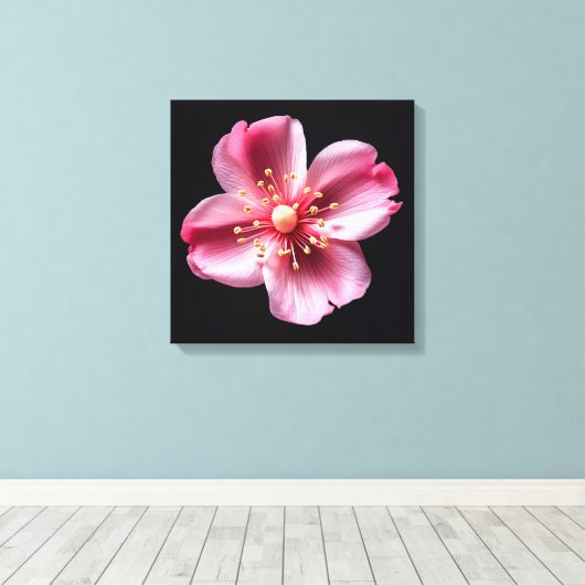 Roze ventilator canvas afdruk (Insitu (Houten vloer))