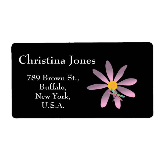 Roze ventilator en Dragonfly-sticky label (Voorkant)