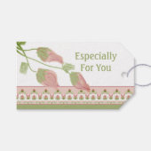 Roze ventilator gecentreerd ophangen cadeaulabel (Voorkant (Horizontaal))