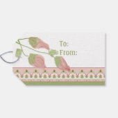 Roze ventilator gecentreerd ophangen cadeaulabel (Achterkant Horizontaal)