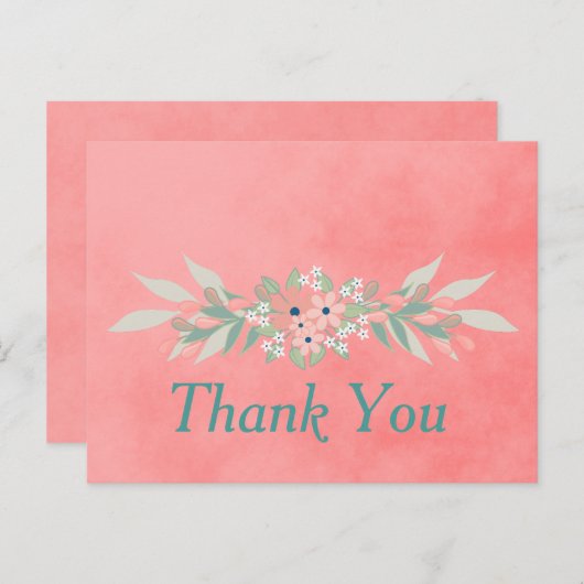 Roze ventilator Hartelijk dank Briefkaart (Voorkant / Achterkant)