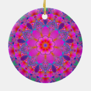 Roze ventilator Mandala Keramisch Ornament