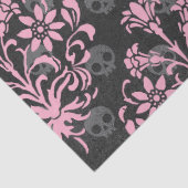 Roze ventilator met Skulls op grijze ontkoppeling Tissuepapier (Detail)