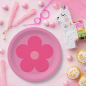 Roze ventilator papieren bordje (Feest)