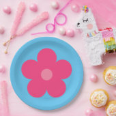 Roze ventilator papieren bordje (Feest)