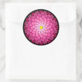 Roze ventilator ronde sticker (Tas)