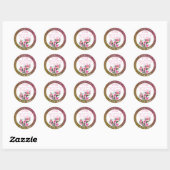 Roze ventilator ronde sticker (Vel)