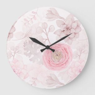 Roze ventilator Succulent Illustration Summer Patt Grote Klok