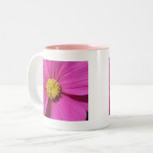 Roze ventilator tweekleurige koffiemok (Voorkant links)