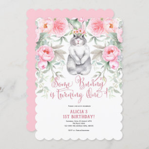 Roze ventilator, Waterverf, een Bunny is een Kaart