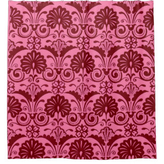 roze ventilatoren en fronds print douchegordijn