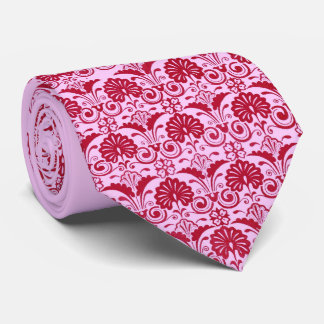 roze ventilatoren en fronds print stropdas