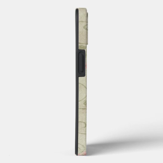 Roze ventilatorontwerp op groen Case-Mate iPhone case (Achterkant / Rechts)
