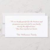 Roze ventilatorsympathie / Memorial Bedankt (Achterkant)