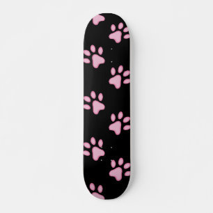 Roze verfprinters skateboard