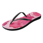 Roze verfspat-sandalen teenslippers (Schuin)
