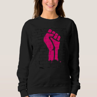 Roze Verhoogde Fis Graffiti Stijl Feministisch Ont Trui