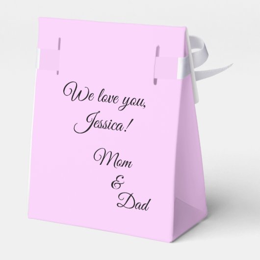 Roze verjaardag bedankdoosjes (Achterkant)