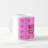 Roze Verjaardag Cake Art Print Koffiemok (Voorkant links)