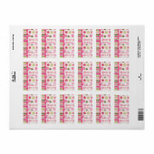 Roze Verjaardag Hersheys Miniatuur Snoep bar wrap Etiket (Full Sheet)