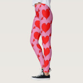 Roze Verjaardag Liefde Rood Hart Leggings (Links)