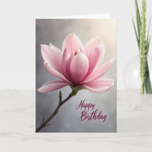 Roze Verjaardagskaart in Knop Kaart