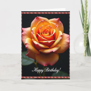 Roze Verjaardagskaart met Kunst Kaart
