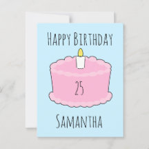 Roze verjaardagstaart