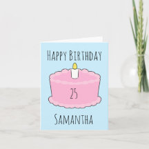 Roze verjaardagstaart