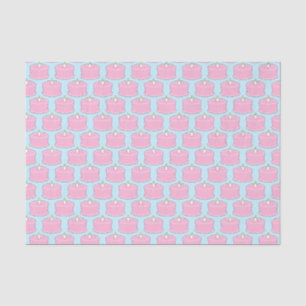 Roze verjaardagstaart tissuepapier