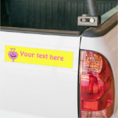 Roze verkreukstofmonster met baard bumpersticker (Op Truck)