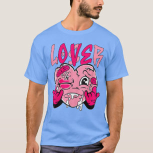 Roze Verliezer Minnaar Roze Drip Hart Matchingee v T-shirt