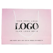 Roze Verloop Aangepast Bedrijf toevoegen Bedrijfs Groot Cadeauzakje (Achterkant)
